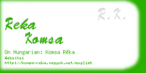reka komsa business card